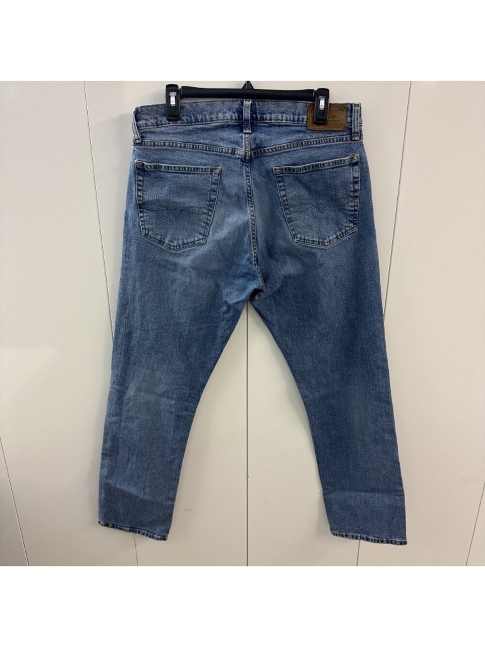 Polo Ralph Lauren Jeans Mens 34x32 Blue Hampton Relaxed Straight Med Wash Denim